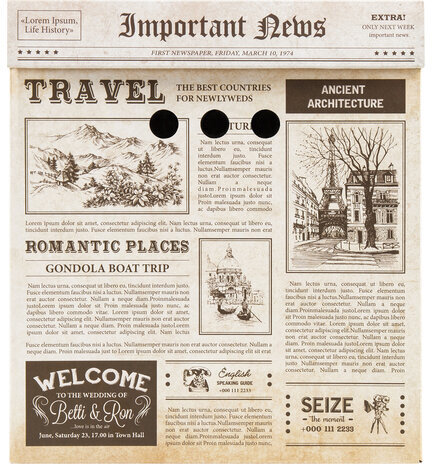 Короб для хранения из микрогофрокартона 380х280х315 мм, КОМПЛЕКТ 3 ШТ., BRAUBERG HOME "Газета", 271822