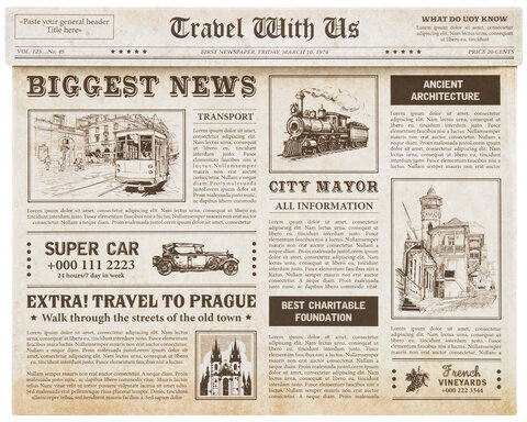 Короб для хранения из микрогофрокартона 380х280х315 мм, КОМПЛЕКТ 3 ШТ., BRAUBERG HOME "Газета", 271822