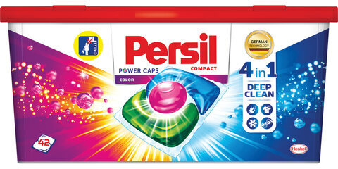 Средство для стирки в капсулах 42 шт. PERSIL (Персил) Power caps Color, для цветного белья, 2485888