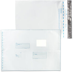 Конверт-пакеты ПОЛИЭТИЛЕН B3 (360х500 мм) до 500 л., отрывная лента, &quot;Куда-Кому&quot;, КОМПЛЕКТ 250 шт., 11007