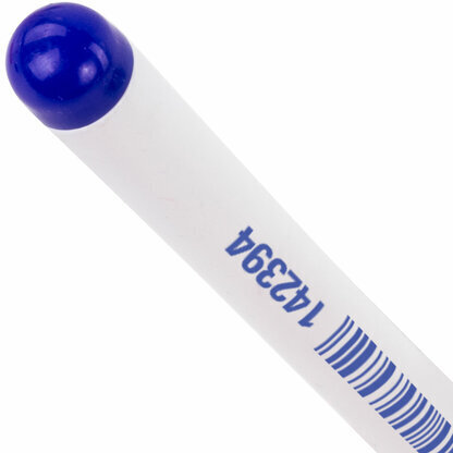 Ручка гелевая с грипом STAFF "Manager" GP-197, СИНЯЯ, корпус белый, игольчатый узел 0,5 мм, линия письма 0,35 мм, 142394