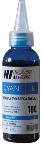 Чернила HI-BLACK для EPSON (Тип E) универсальные, голубые 0,1 л, водные, 150701038111