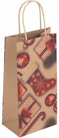 Пакет подарочный КОМПЛЕКТ 10 штук, 12x8x25 см, ЗОЛОТАЯ СКАЗКА, 591965