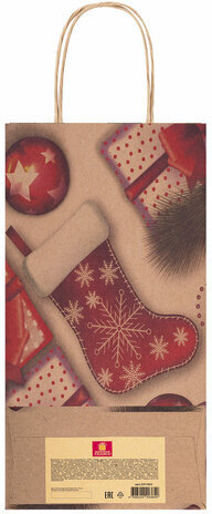 Пакет подарочный КОМПЛЕКТ 10 штук, 12x8x25 см, ЗОЛОТАЯ СКАЗКА, 591965