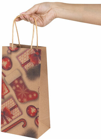 Пакет подарочный КОМПЛЕКТ 10 штук, 12x8x25 см, ЗОЛОТАЯ СКАЗКА, 591965