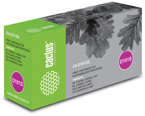 Картридж лазерный CACTUS (CS-D101SS) для SAMSUNG ML2160/65/SCX-3400/3405, ресурс 1500 страниц