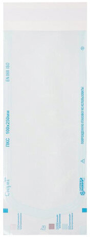 Пакет комбинированный самоклеящийся ВИНАР СТЕРИТ, комплект 100 шт., для ПАРОВОЙ/ГАЗОВОЙ стерилизации, 100х250 мм