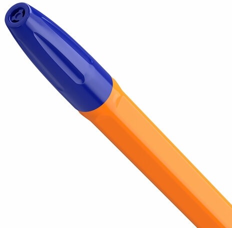 Ручки шариковые BRAUBERG "ULTRA ORANGE", СИНИЕ, НАБОР 10 штук, корпус оранжевый, узел 0,7 мм, 143571