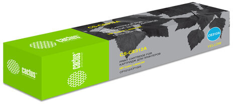 Картридж лазерный CACTUS (CS-CE312A) для HP ColorLaserJet CP1025/CP1025NW, желтый, ресурс 1000 страниц