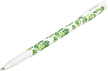 Ручка шариковая BRAUBERG SOFT TOUCH GRIP "TROPIC", СИНЯЯ, мягкое покрытие, узел 0,7 мм, 143719