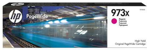 Картридж струйный HP (F6T82AE) PW Pro 477dw/452dw, №973X, пурпурный увеличенный ресурс 7000 страниц, оригинальный