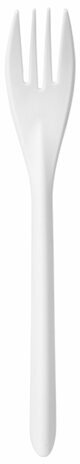 Вилка одноразовая полипропиленовая 173 мм, белая, ПРЕМИУМ, ВЗЛП, 4032Б