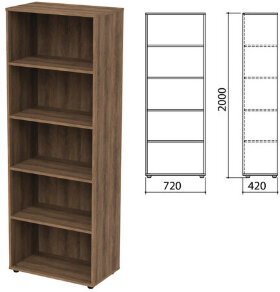 Шкаф (стеллаж) &quot;Приоритет&quot;, 720х420х2000 мм, 4 полки, лагос, К-934, К-934 лагос