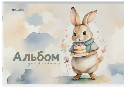 Альбом для рисования А4, 12 листов, скоба, обложка картон, BRAUBERG, 203х288 мм, "МИКС-1", 107101