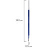 Стержень гелевый BRAUBERG 130 мм, СИНИЙ, узел 0,5 мм, линия письма 0,35 мм, 170166