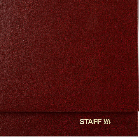 Планинг датированный 2025 300х130 мм, STAFF, гребень, обложка бумвинил, 64 л., бордовый, 116046