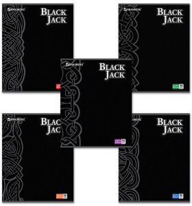 Тетрадь А5, 96 л., BRAUBERG, клетка, выборочный лак, БЛЭК ДЖЭК, 401848