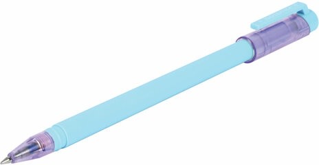 Ручка стираемая гелевая ЮНЛАНДИЯ "Лимонад", СИНЯЯ, + 5 сменных стержней, прорезиненный корпус, узел 0,5 мм, линия письма 0,35 мм, 144241