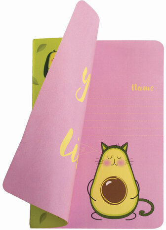 Тетрадь 40 л. в клетку обложка SoftTouch, бежевая бумага 70 г/м2, сшивка, А5 (147х210 мм), МИЛЫЕ АВОКАДО, BRAUBERG, 403770