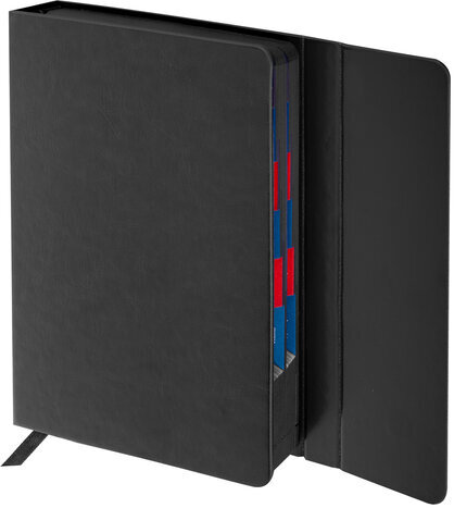 Ежедневник датированный 2024 А5 148х218 мм GALANT "Magnetic", под кожу, клапан, черный, 114756