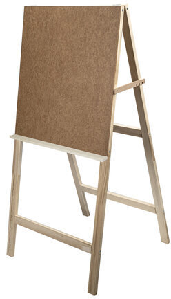 Мольберт напольный "Хлопушка", планшет 60x58 см, в собранном виде 58x120x5 см, BRAUBERG ART DEBUT, 192336