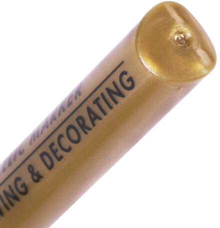 Маркер для декорирования и рисования ЗОЛОТИСТЫЙ BRAUBERG ART METALLIC, линия письма 1-3 мм, 152438