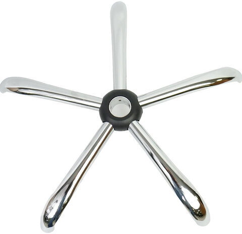Пятилучие для кресла, нагрузка до 120 кг, диаметр 600 мм, металлическое, хром, 533051