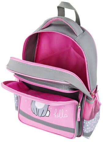 Рюкзак ПИФАГОР SCHOOL, 1 отделение, 3 кармана, "Adorable bunny", 38x28х14 см, 270654