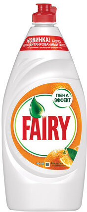 Средство для мытья посуды 900 мл, FAIRY (Фейри) "Апельсин и лимонник", 700415