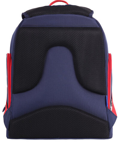 Рюкзак BRAUBERG CLASSIC, легкий каркас, премиум материал, "Wild wolf", синий, 37х32х21 см, 271393
