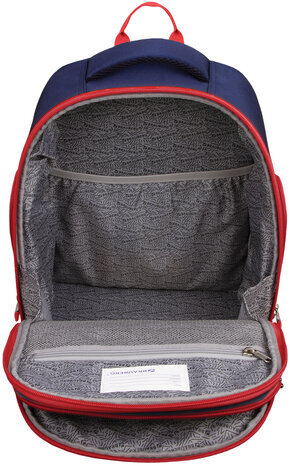 Рюкзак BRAUBERG CLASSIC, легкий каркас, премиум материал, "Wild wolf", синий, 37х32х21 см, 271393