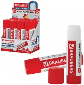 Клей-карандаш BRAUBERG, 25 г, 220871