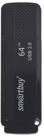Флеш-диск 64 GB SMARTBUY Dock USB 3.0, черный, SB64GBDK-K3
