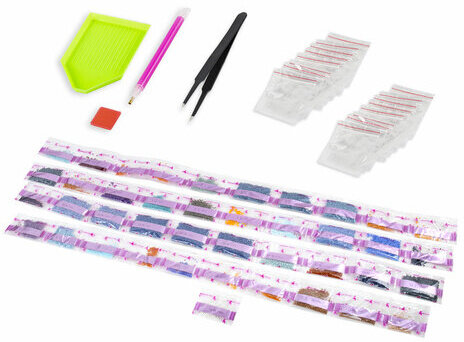 Картина стразами (алмазная мозаика), 40х50 см, ОСТРОВ СОКРОВИЩ "Лунная ночь", на подрамнике, 663872