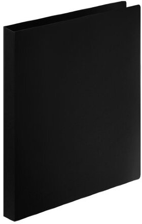 Папка на 4 кольцах STAFF, 25 мм, черная, до 170 листов, 0,5 мм, 225725