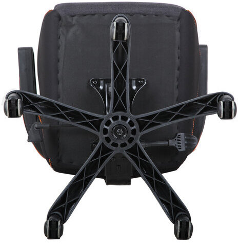 Кресло компьютерное BRABIX "Techno Pro GM-003", ткань, черное/серое, вставки оранжевые, 531813