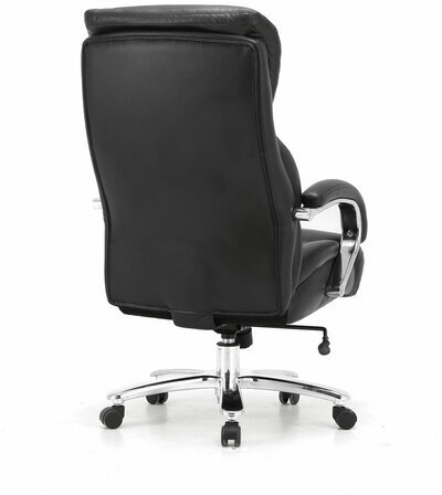 Кресло из натуральной кожи BRABIX PREMIUM "Pride HD-100", НАГРУЗКА до 250 кг, черное, 531940