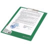 Доска-планшет BRAUBERG "Contract" сверхпрочная с прижимом А4 (313х225 мм), пластик, 1,5 мм, ЗЕЛЕНАЯ, 228682