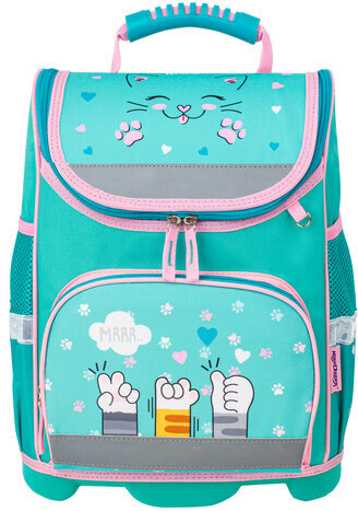 Ранец ЮНЛАНДИЯ "WISE" для начальной школы, Soft paws, 37х29х15 см, 229946