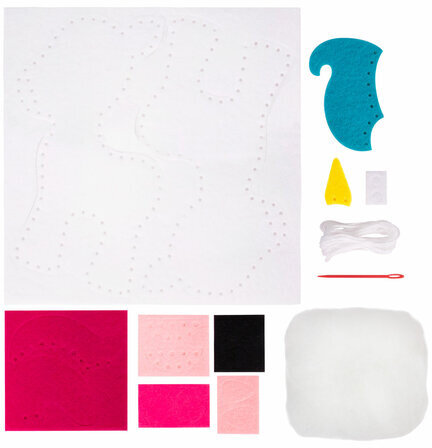 Набор для шитья игрушки из фетра "Единорог", ЮНЛАНДИЯ, 664487