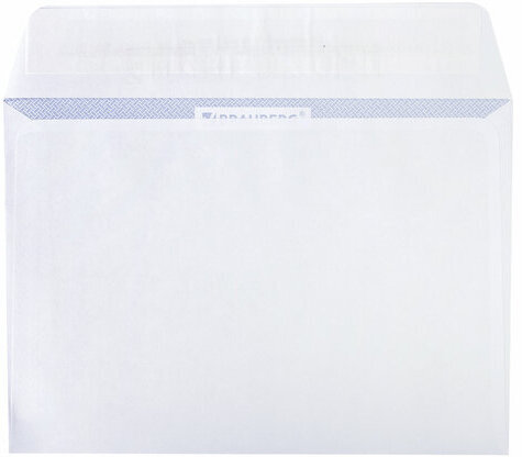 Конверты С6 (114х162 мм), отрывная лента, Куда-Кому, внутренняя запечатка, 80 г/м2, КОМПЛЕКТ 100 шт., BRAUBERG, 112191, С6НПРс(BRAUBERG