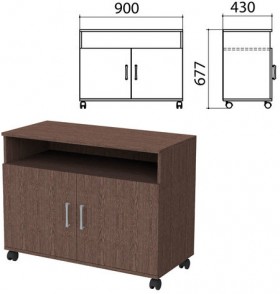Тумба для оргтехники &quot;Канц&quot;, 900х430х620 мм, 2 двери, цвет венге (КОМПЛЕКТ)