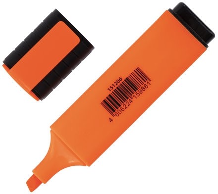 Текстовыделитель ОФИСМАГ, ОРАНЖЕВЫЙ, линия 1-5 мм, 151206