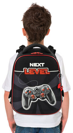 Ранец BRAUBERG PREMIUM, 2 отделения, с брелком, "Next level", 3D панель, 38х29х16 см, 270597