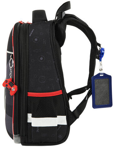 Ранец BRAUBERG PREMIUM, 2 отделения, с брелком, "Next level", 3D панель, 38х29х16 см, 270597