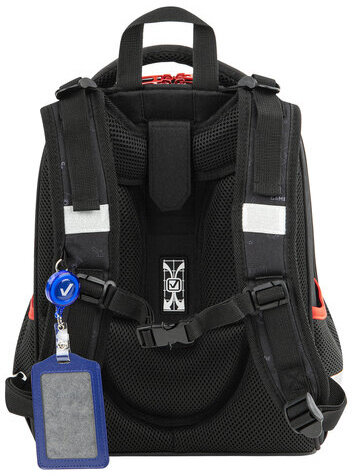 Ранец BRAUBERG PREMIUM, 2 отделения, с брелком, "Next level", 3D панель, 38х29х16 см, 270597