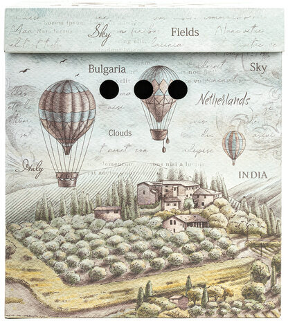 Короб для хранения из микрогофрокартона 380х280х315 мм, КОМПЛЕКТ 3 шт., "Путешествия", 271823