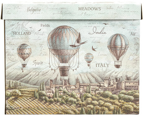 Короб для хранения из микрогофрокартона 380х280х315 мм, КОМПЛЕКТ 3 шт., "Путешествия", 271823