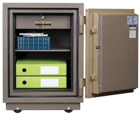 Сейф огнестойкий VALBERG "FRS-66T EL", 672х485х430 мм, 79 кг, электроный замок + ключ, трейзер, крепление к полу