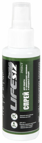 Спрей для кожи защитный 100 мл LIFESIZ от клещей, комаров, москитов, слепней